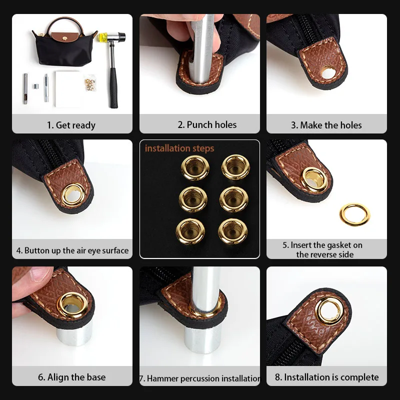 CRAZYSMITH Set Locher-Werkzeug, Metallösen, Installation für