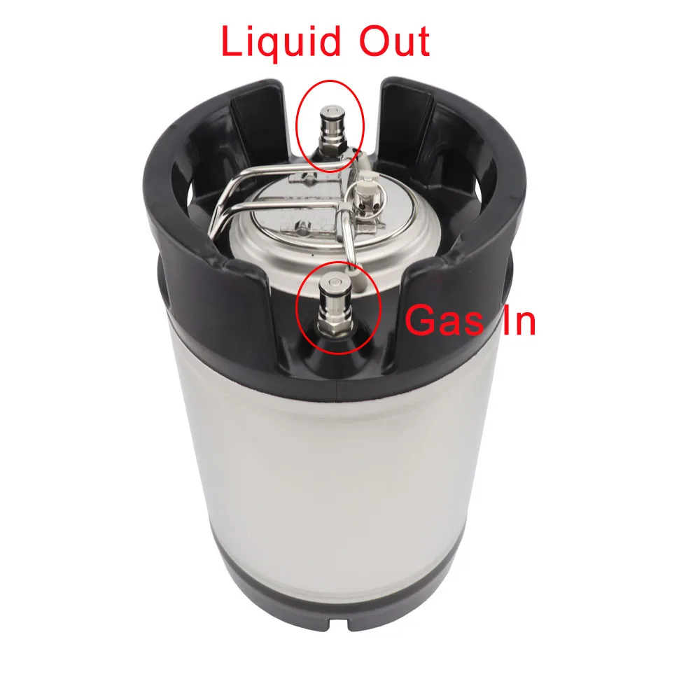 Beer keg connector Cornelius Type Keg Ball Lock Post & Poppet Female Thread Gas Liquid Post 19/32"-18 & 9/16"-18