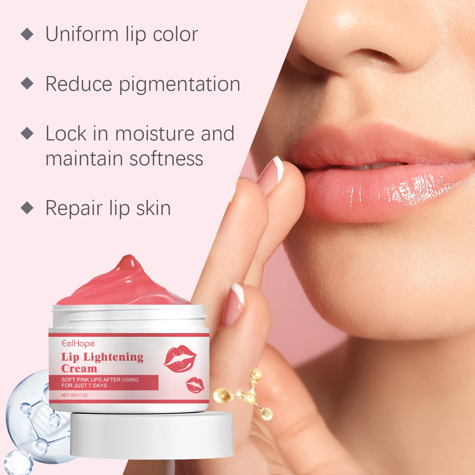 EELHOPE Nourishing Lip Cream Moisturizing Prevent Dryness and Peeling Remove Lip Lines Restore Smoothness Softening Lip Cream