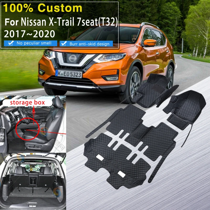Auto Fußmatten Für Nissan X-Trail T32 2017 ~ 2020 7 Sitzer Wasserdicht  Teppich Innen Dekoration Auto Teppich boden Matte Auto Zubehör - AliExpress