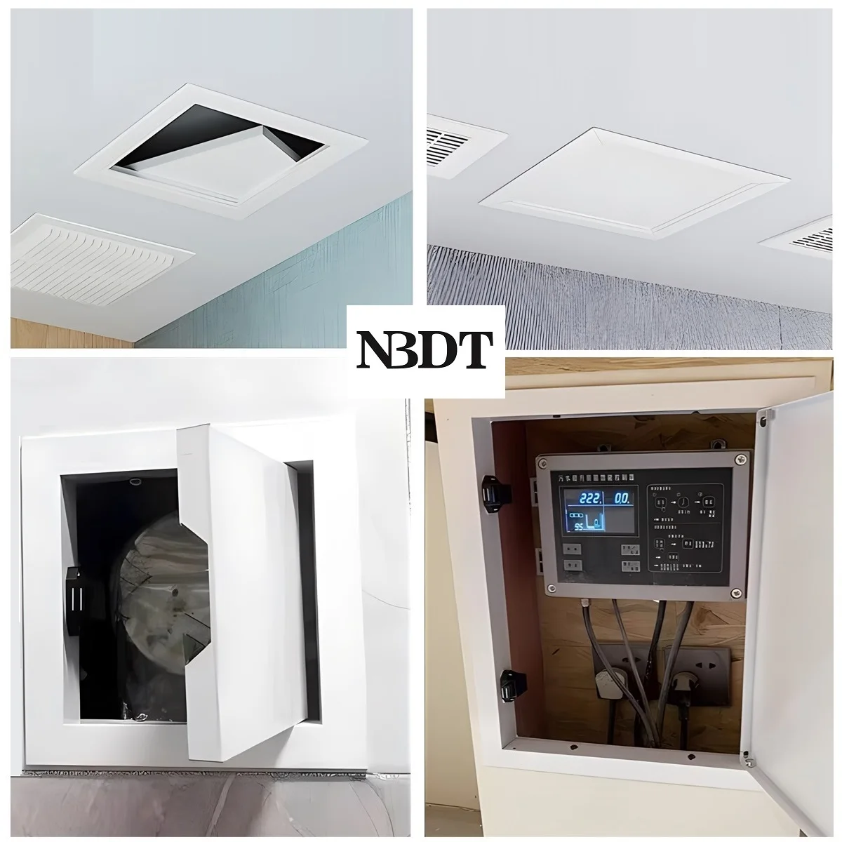 1Piece White Black Grey Painted Square Access Panel Inspection Door Soffit Wall Mount Cam Magnet Latch