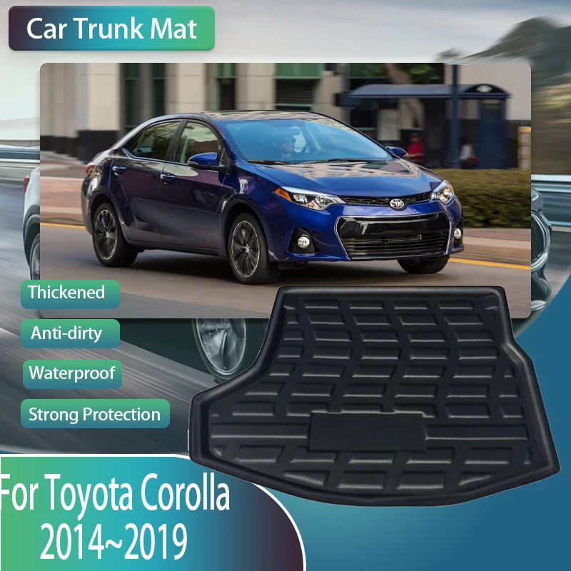 

Car Rear Trunk Mats For Toyota Corolla Altis E170 Sedan 2014~2019 EVA Boot Trunk Storage Pad Cargo Carpet Cover Auto Accessories