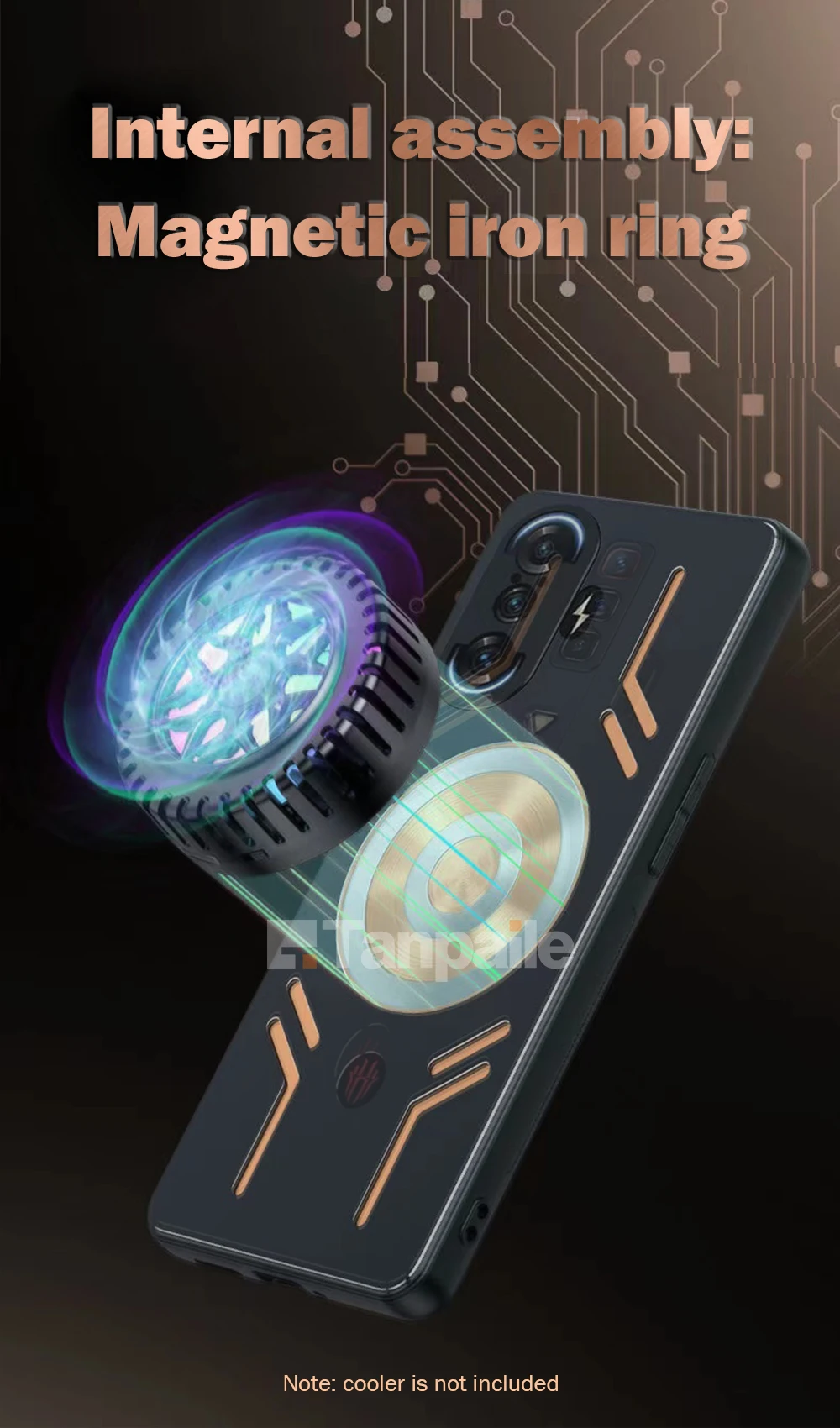 Enhanced Magnetic Cooling Phone Case with Copper Heat Dissipation and Metal Cover