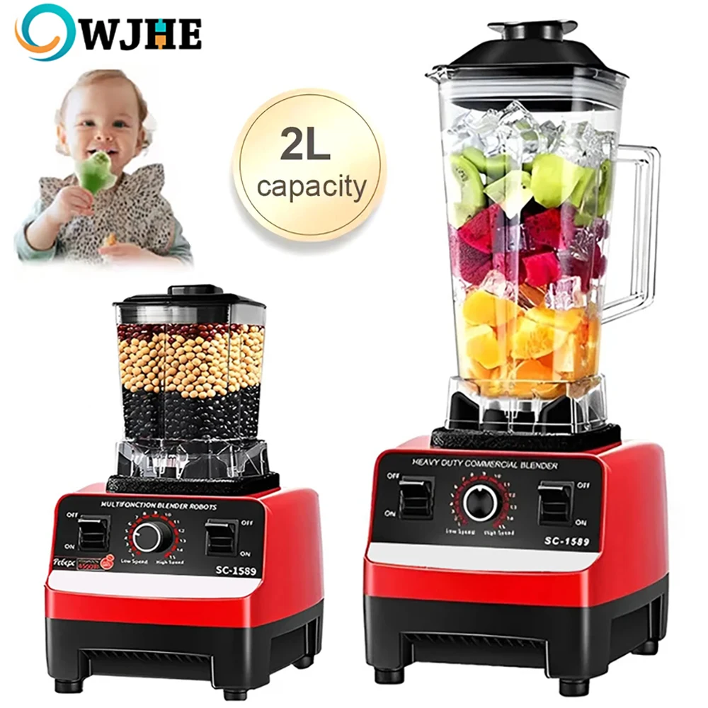 OWJHE 2000W dû mélangeur Commercial mélange stationnaire robot culinaire biscuits glacés pour aliments presse-agrumes haute puissance robot culinaire pour bébé