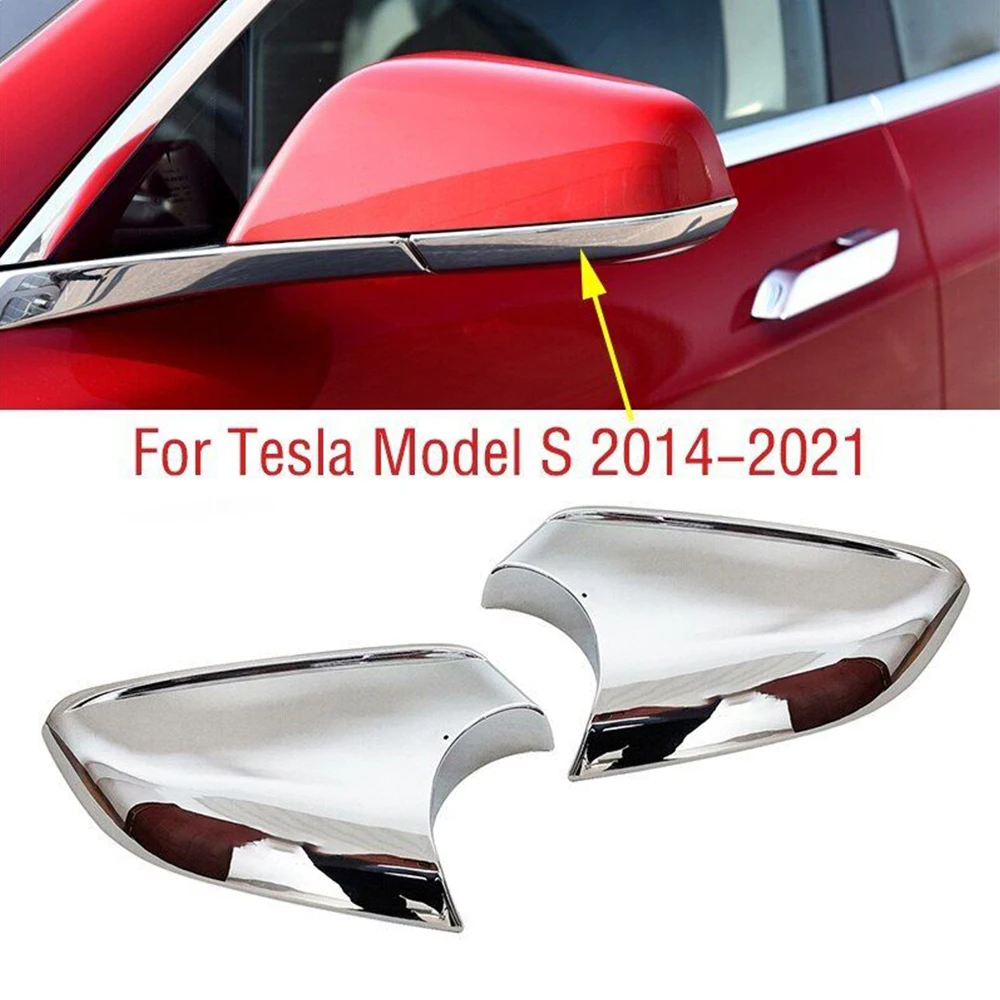 Tesla Model S 용 자동 왼쪽 오른쪽 미러 하단 하단 홀더 커버 2014 2015 2016 2017 2018 2019 2020 2021 2148.3005 2148.3006