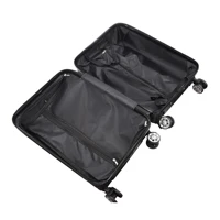 Rosahqnda 3 pièces TSA Lock ABS noir valise rigide boîtier de chariot M/L/XL ensemble 4