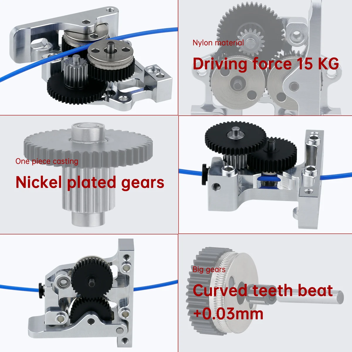 Twotrees HGX-LITE-Extruder Dual Gear Extruder 3D Printer Parts All Metal High Quality Hardened Steel Reduction Gear Extruder — view 3
