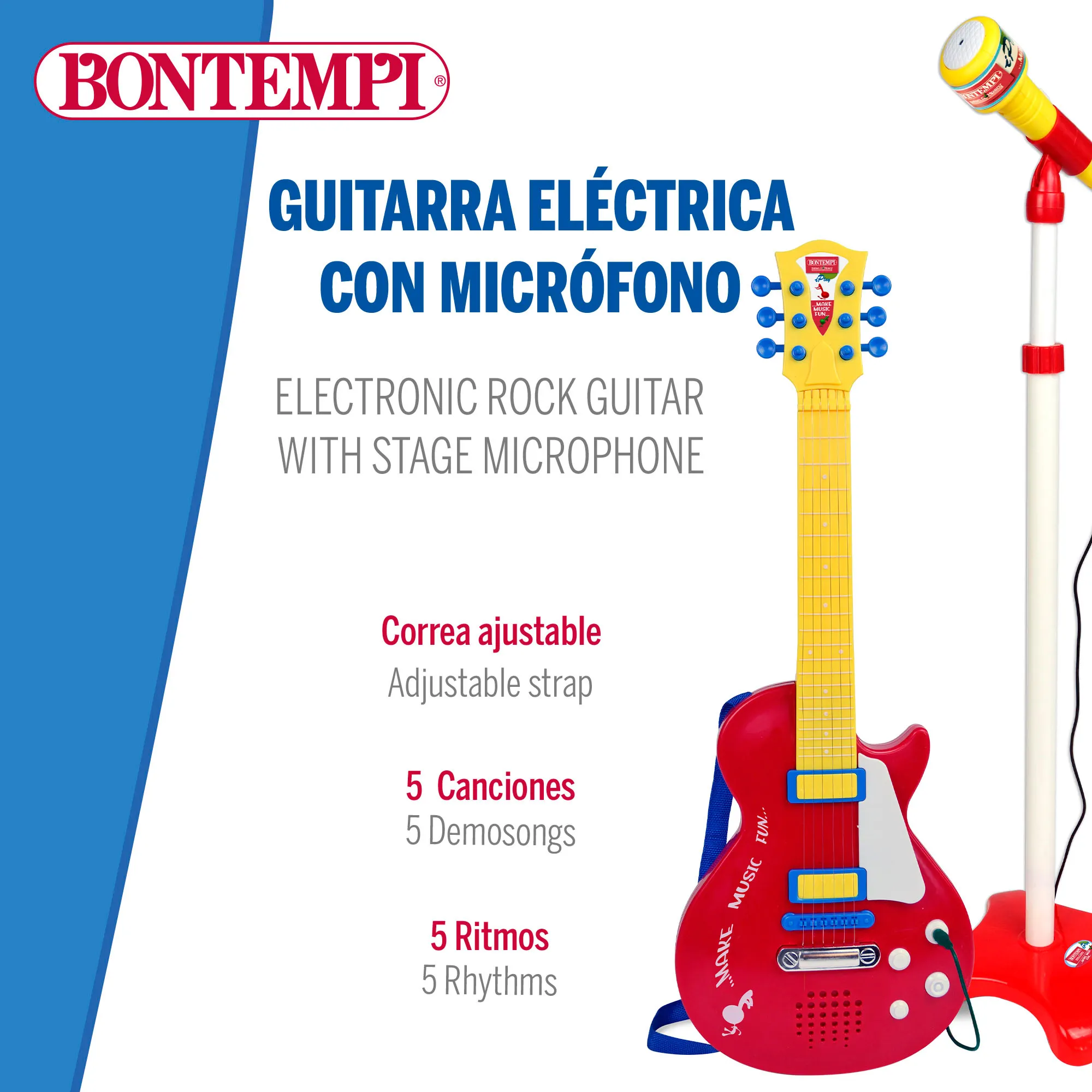 Guitarra Española Bontempi 24 5872 Rock Guitar With Stage