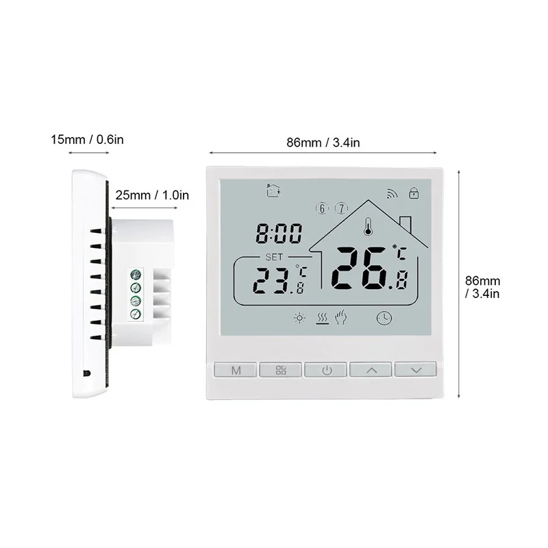 New Tuya WiFi Smart Thermostat Temperature Controller for Electric Floor Heating Water/Gas Boiler Temperature Google Home Alexa