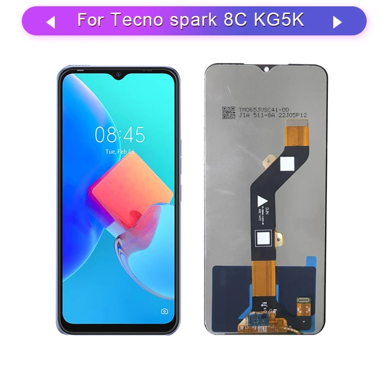 For Tecno Spark 8c Kg5k Kg5j Lcd Display With Touch Screen Assembly