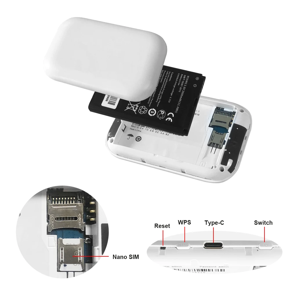Benton Wifi Router 4G Lte Wireless Portable Unlock Modem Mini Outdoor Hotspot 150mbps Pocket Mifi Sim Card Slot Repeater 3000mah
