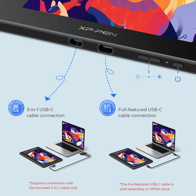XPPen Artist 13 2nd Gen Graphic Tablet Monitor with 130% sRGB 9 Shortcut Keys 13.3 Inch Pen Display Support Android Windows Mac 6
