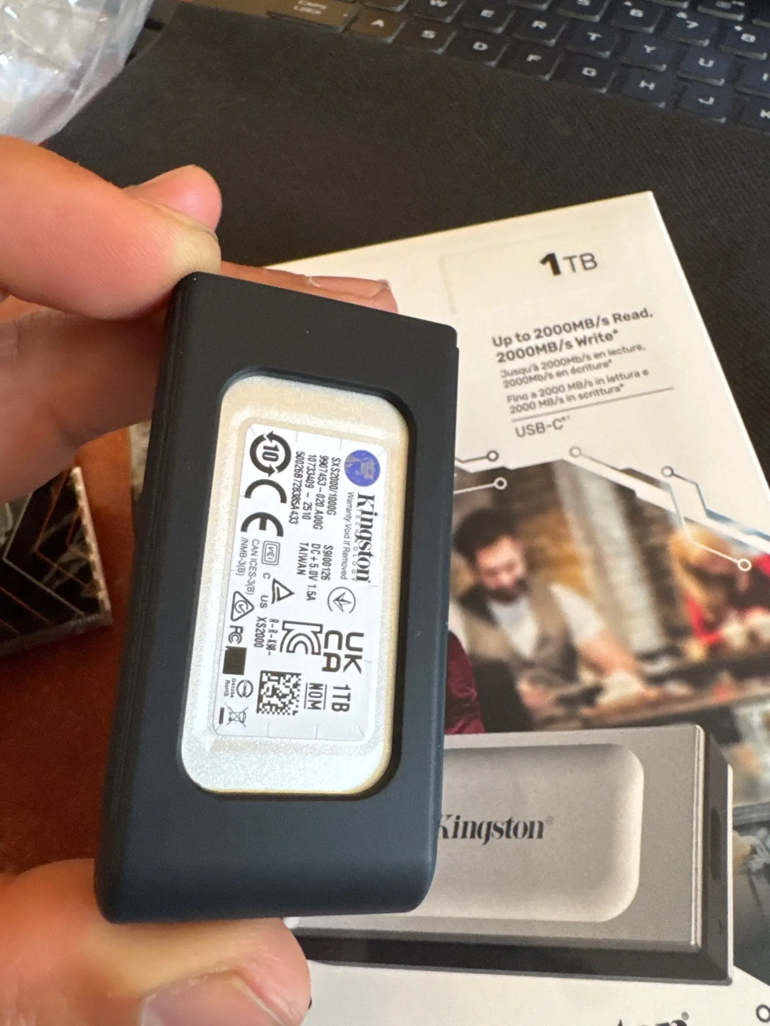 Kingston 1TB Type-C USB3.2 PSSD Original XS2000 Mobile Solid-state