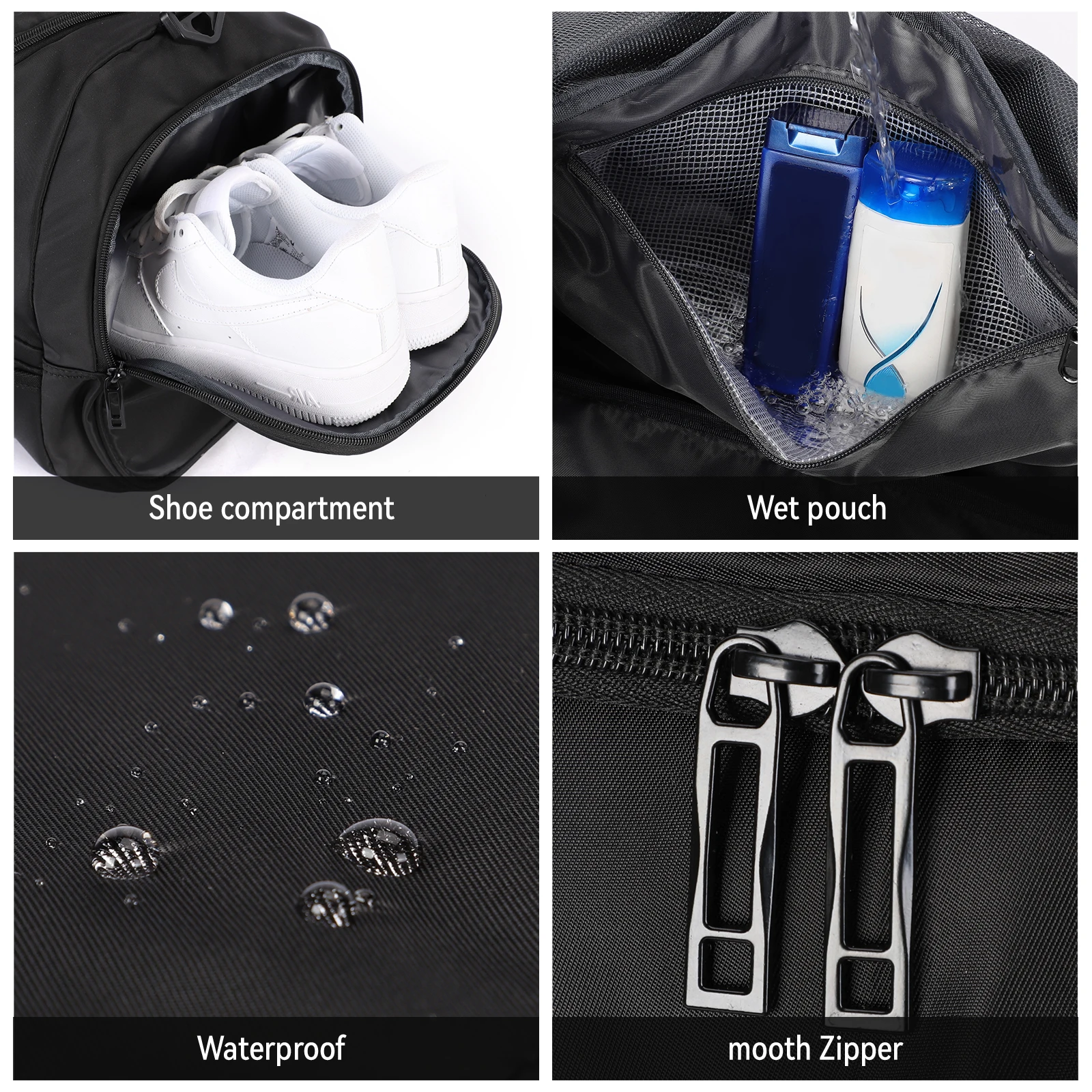 Borsa Sportiva 28L Con Scomparto Scarpe E Scomparto Bagnato | Impermeabile | Da Palestra E Viaggio | Uomo E Donna | Tessuto Oxford