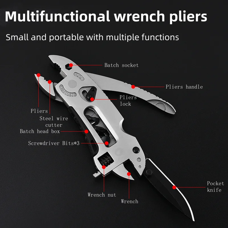 Pocket Multi Tools Pliers Knife Screwdriver Kit