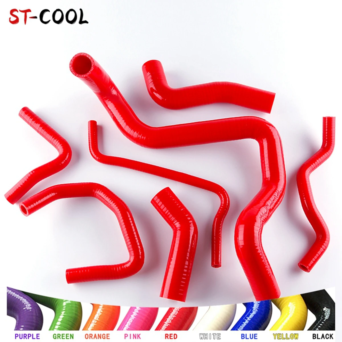 7pcs Hoses Kit For Vw Mk4 Golf / Bora / Jetta 1.8t Aum Auq Silicone Piping Coolant Radiator Tube