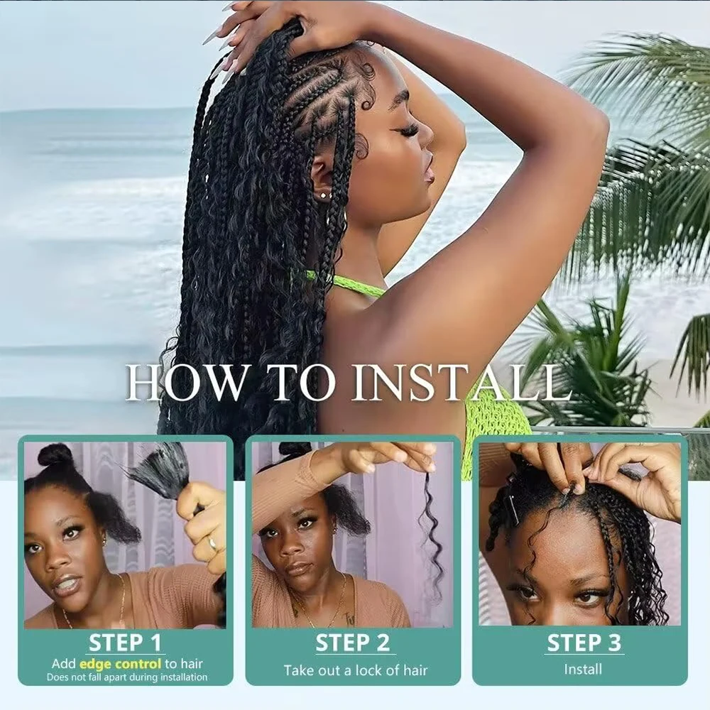 Boho Braids Human Hair Bulk Braiding Hair Deep Wave 100% Human Hair Unprocessed Remy Bulk Hair No Weft Bundle Hair For Braiding