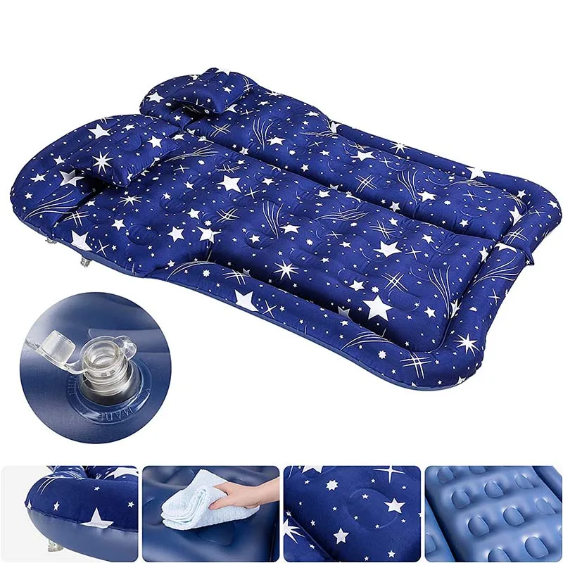 SUV Air Mattress Camping Bed Cushion Pillow Inflatable Car Bed Mattress for SUV Portable Car Air Back Seat