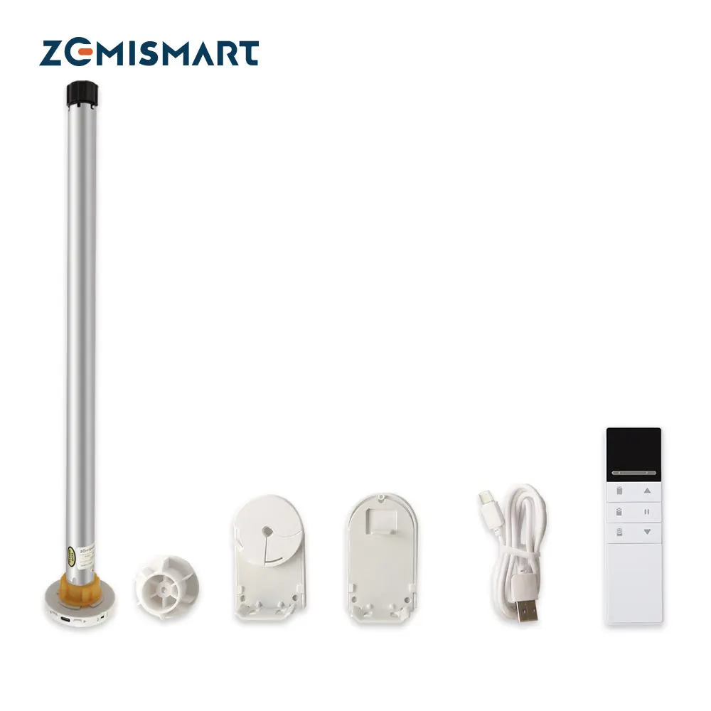 Zemismart Tuya Zigbee Smart Electric Roller Shade Motor Rechargeable