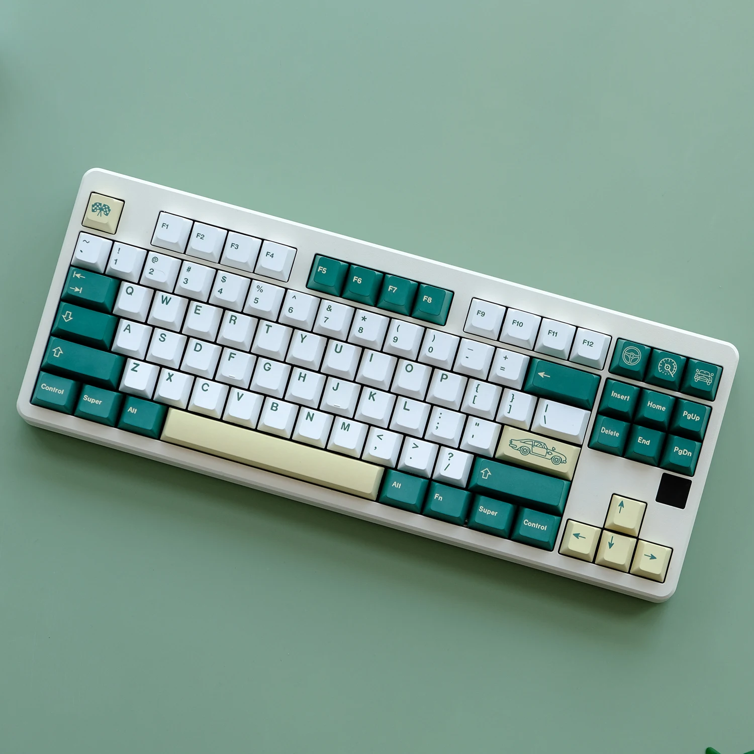 Gmk British Racing Green Keycaps Perfil Cereja Pbt Sublimação Dye Teclado Mecânico para Interruptor mx 1.75u Shift 2u 124 Chaves - Imagem 3
