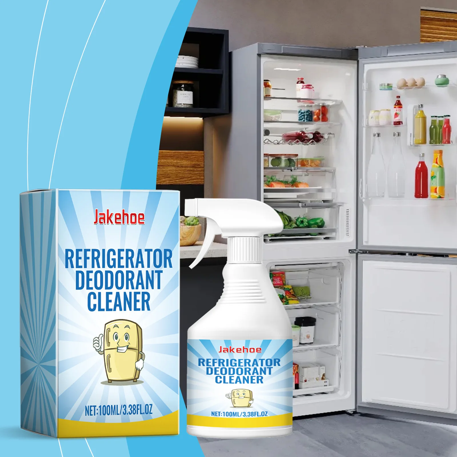 Refrigerator Deodorizer Spray Air Freshener Cleaner