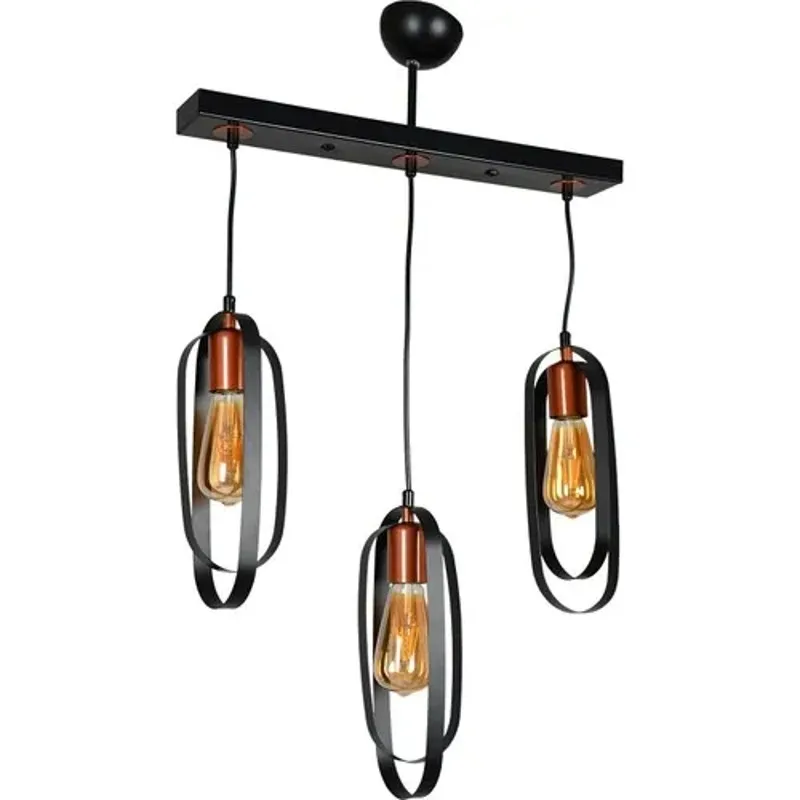 

Gz Home Drop 3 Черная медная последовательная люстра