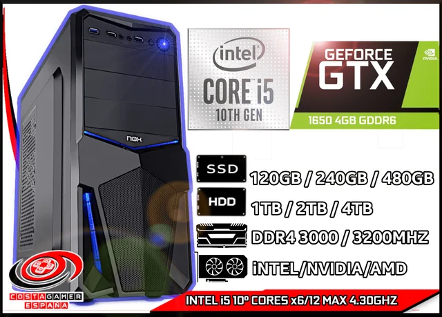 Pc Gamer Completo Intel I7 4 16Gb Gtx 1050Ti 4Gb Ssd 480Gb