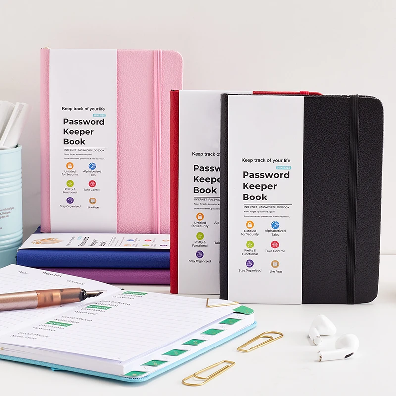 Hardcover Password Book For Internet Website Address Login-Small Password Keeper Organizer Notebook For Office&Woman,Seniors 3