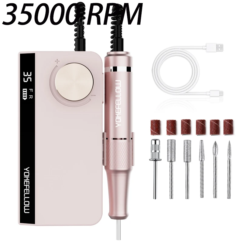 

Профессиональная машинка для маникюра с ЖК-дисплеем, 35000 об./мин.