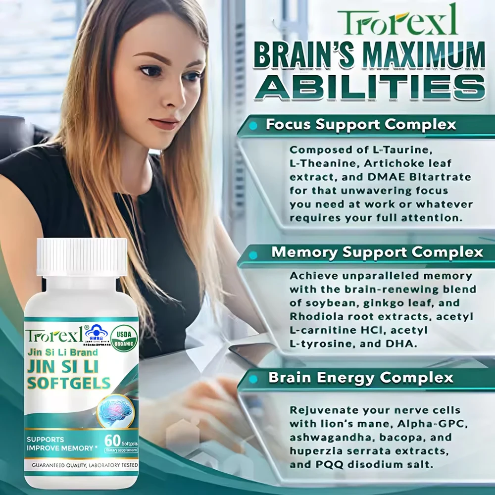 Brain Supplement-Nootropic Brain Booster for Focus, Clarity, Improved Memory & Mood -Support for Concentration & Fog