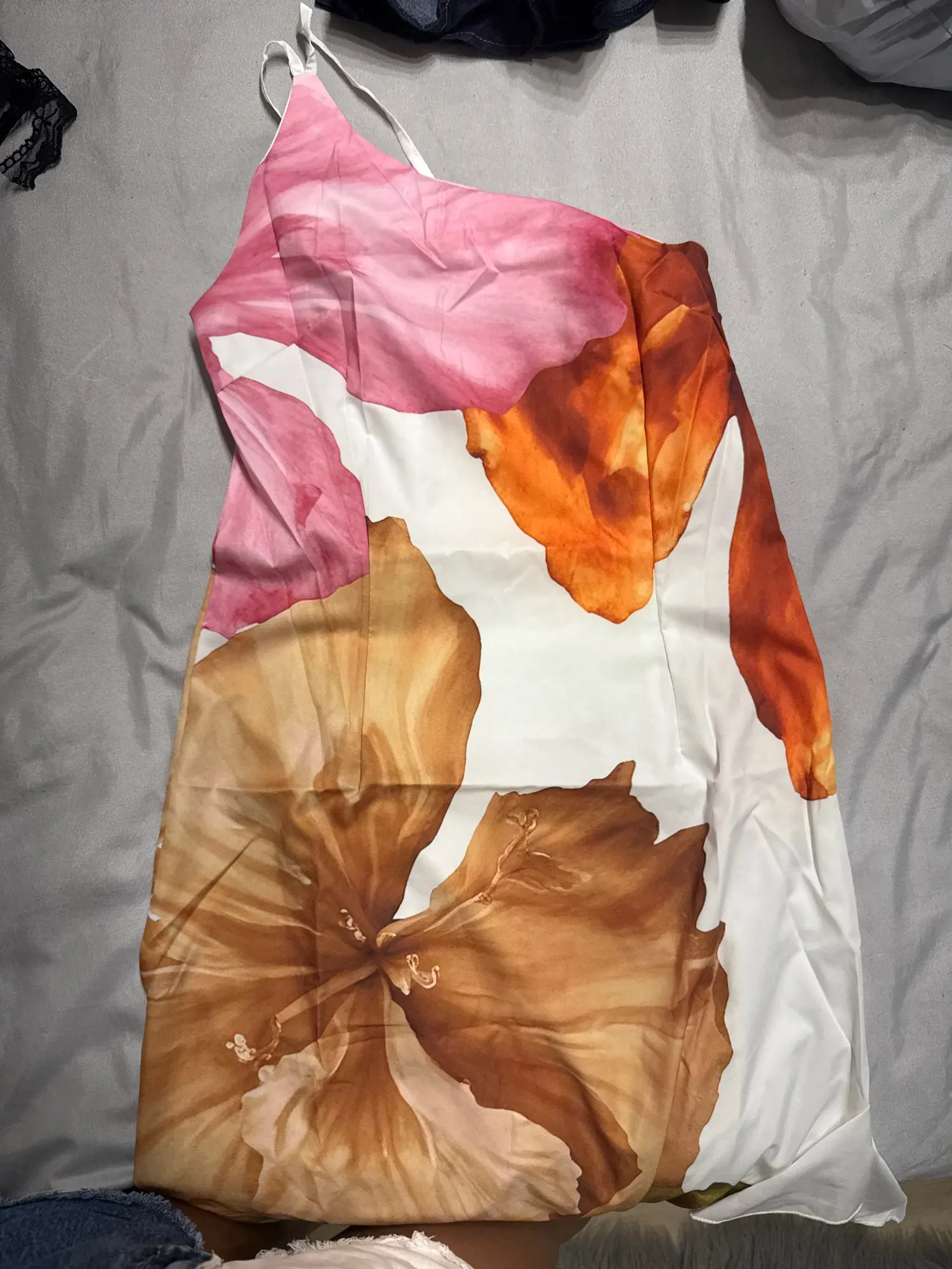 Women's Printed One Shoulder Maxi Gown photo review