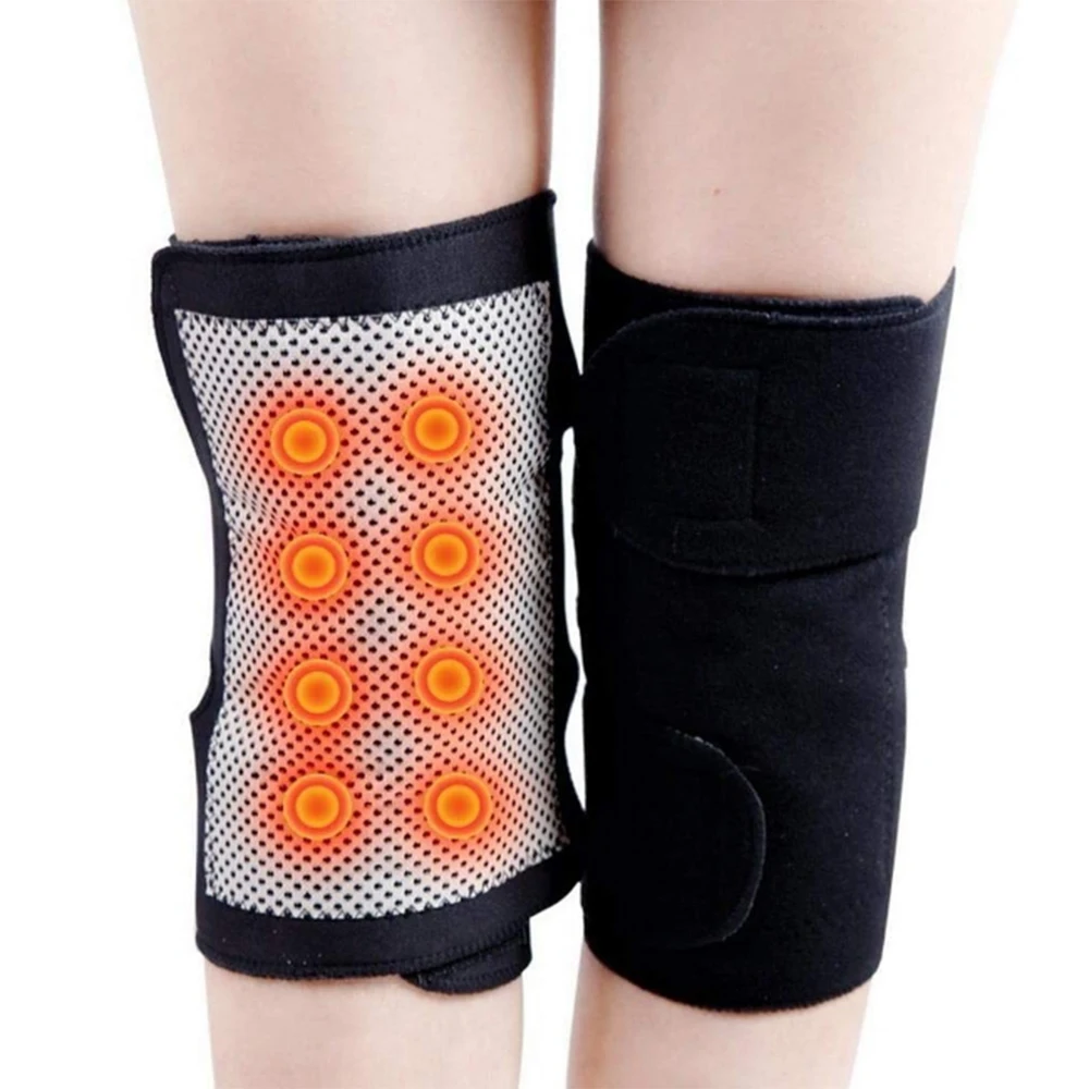 2PCS New Self Heating Knee Braces Sleeve Tourmaline Arthritis Knee Support Tourmaline Magnetic Keep Warm Knee Pads