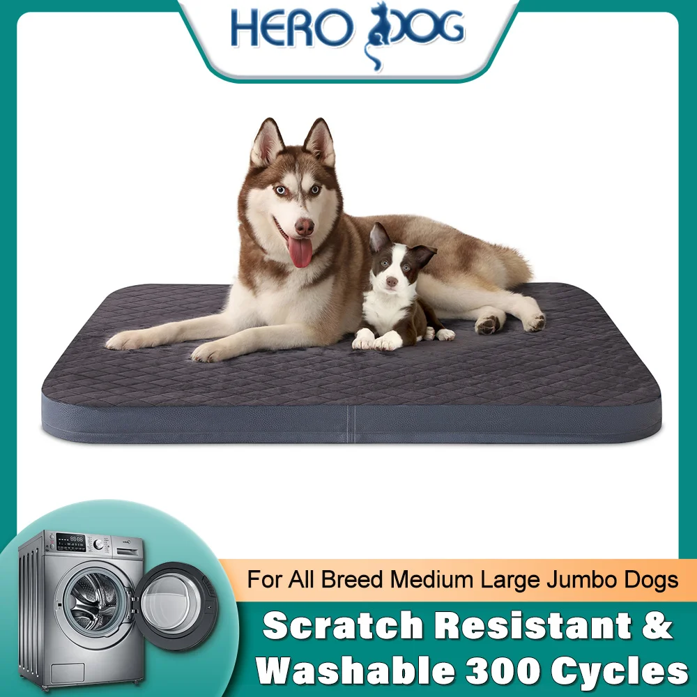 Soft Big Dog Bed Orthopedic Washable Puppy Jumbo Mattress Mat Scratch Resistant Kennel Pad With Removable Cover 1 Soft Big Dog Bed Orthopedic Washable Puppy Jumbo Mattress Mat Scratch Resistant Kennel Pad With Removable Cover 1
