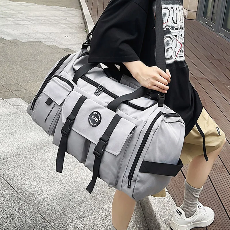 Stylish large capacity nylon travel duffel bag waterproof gym bag For men and women