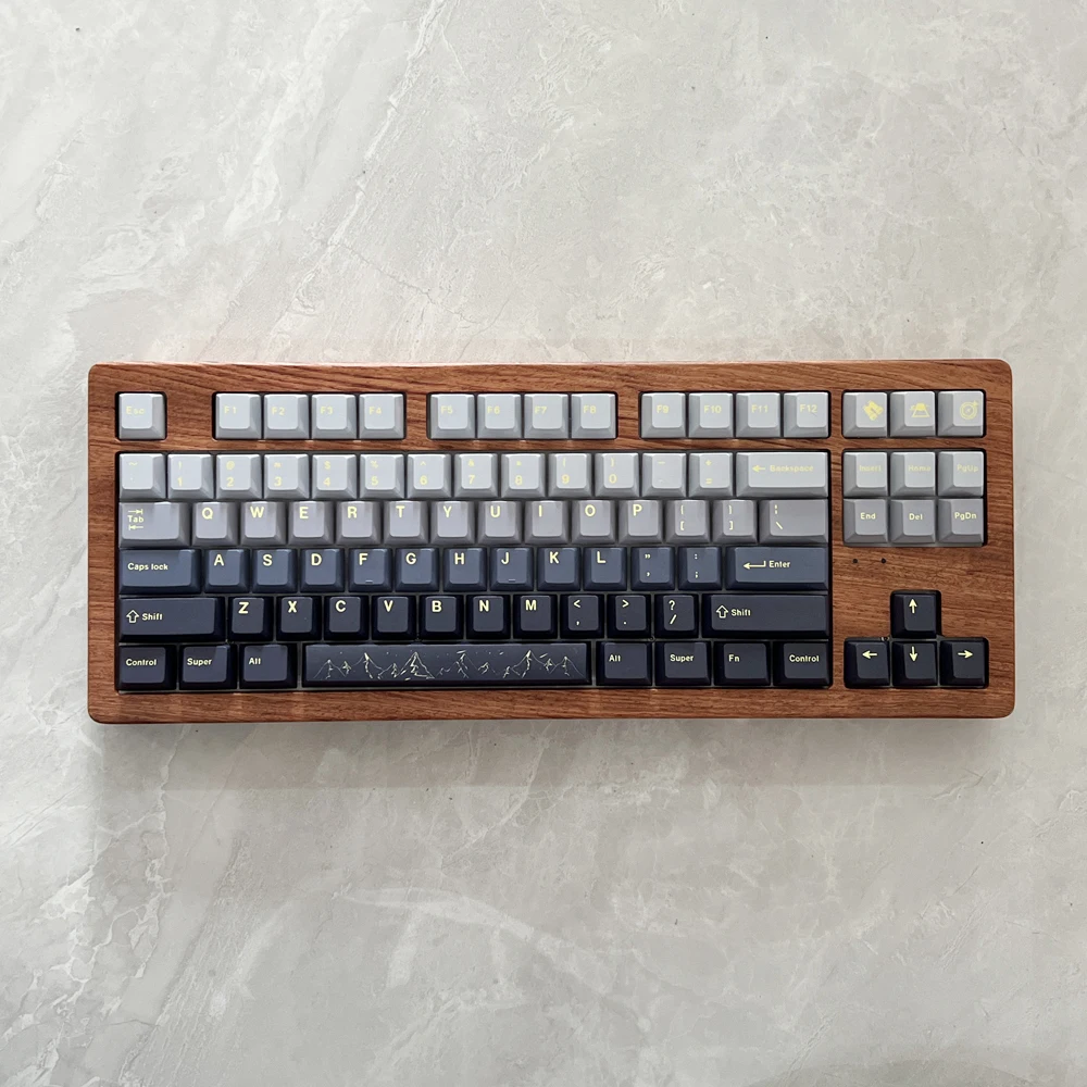 

Колпачки для клавиш Mountain Cherry Profile PBT, сублимационная механическая клавиатура с переключателем MX с переключателем 1,75u 61/64/68/75/87/980