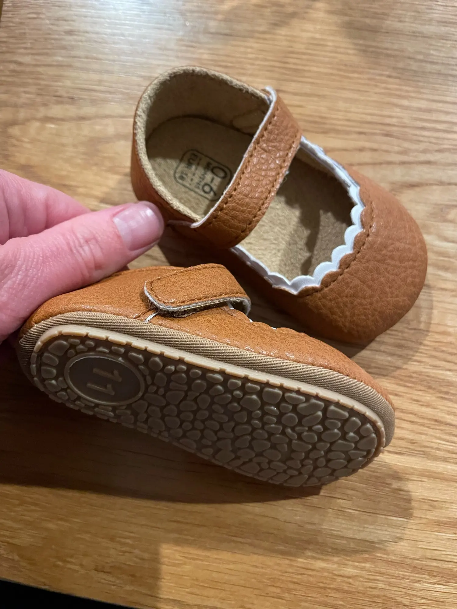 New Baby Shoes Baby Boy Girl Shoes Leather Rubber Sole Anti-slip Toddler First Walkers Infant Crib Shoes Newborn Girl Moccasins photo review