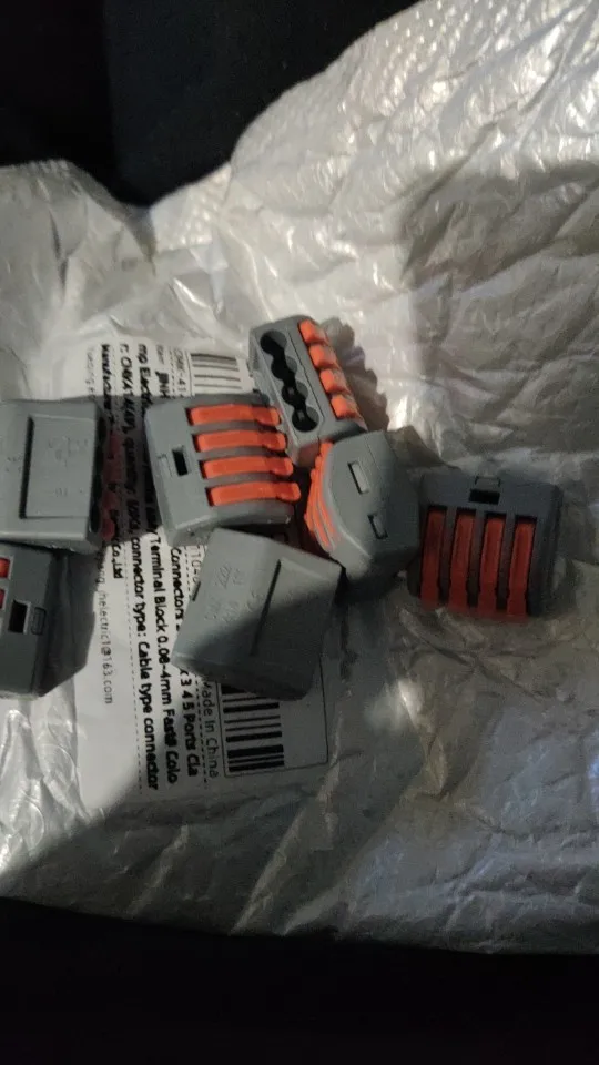 JINH 50 Pcs CMK 41 Lever Wire Quick Connectors 3 4 5 Ports Clamp Electrical Cable Home Terminal Block 0.08-4mm²/ 28-11AWG photo review