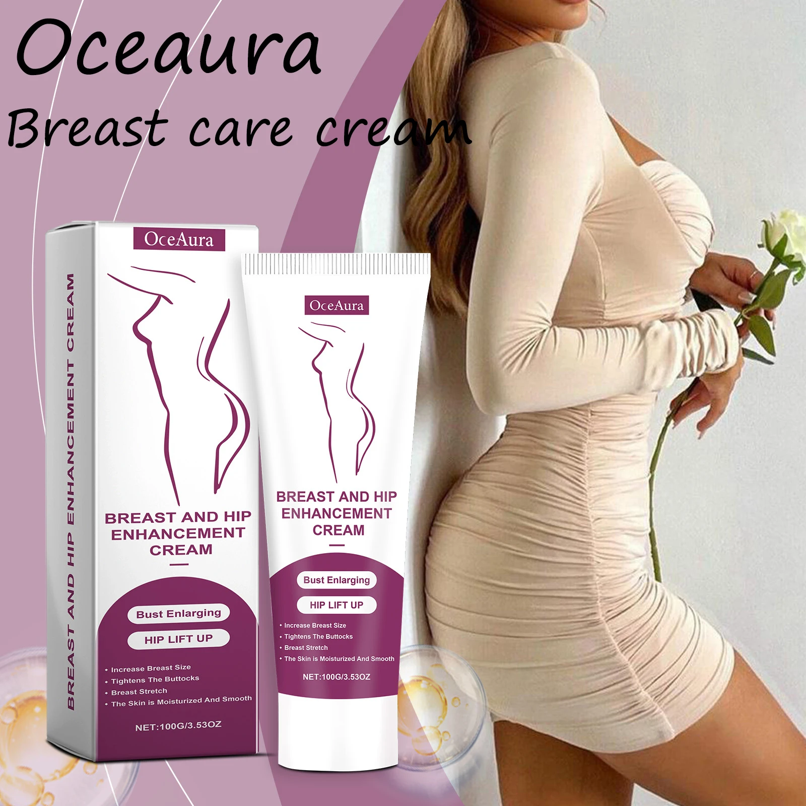 Oceaura Body Beauty Shaping Cream Breast Butt Skin Care Enhance Skin Elasticity Nourishing Smoothing Improve Firmness Body Cream