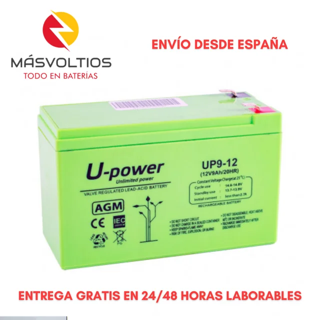 Batería AGM de 12V/9Ah - Todo SAI