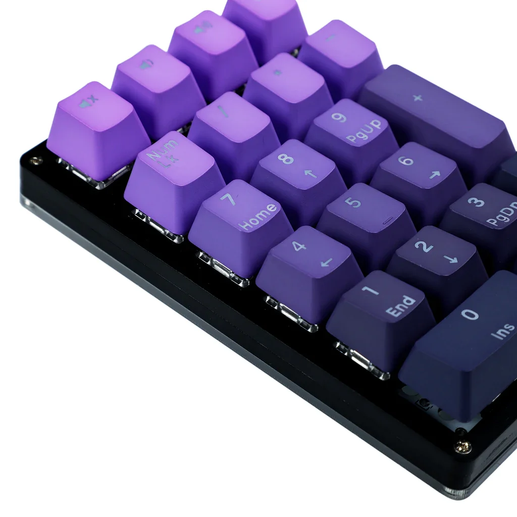 Perfil Roxo do Oem do Tiro Dobro dos Keycaps Retroiluminados do Gradiente 122 para 104 87 84 68 - Imagem 5