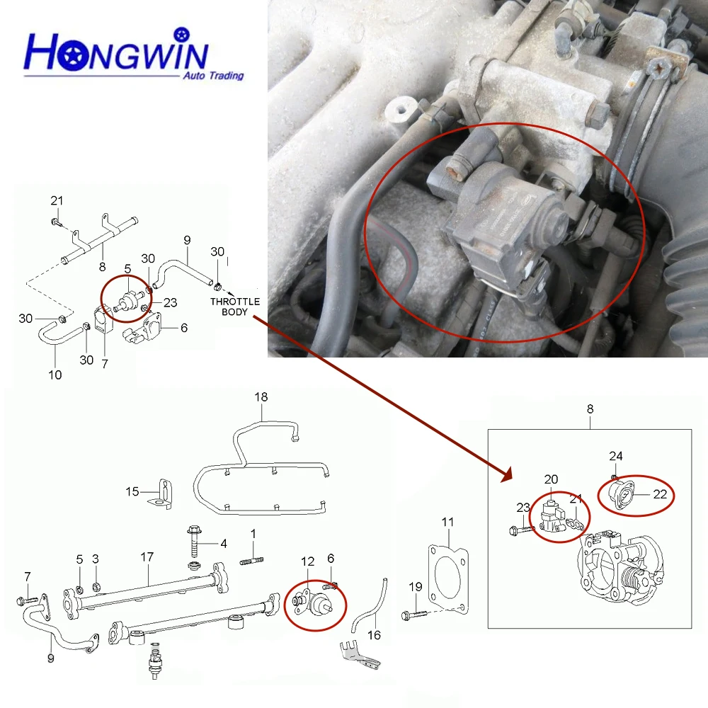 Valve IAC Throttle Position Sensor Fuel For 35100-37320 Hyundai Santa Fe Sonata Kia Optima 28910-22040 35170-37100 35150-33010