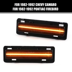 2Pcs For 1985-1992 Chevy Camaro Car Fender Flare Lamps For Pontiac Firebird 1985-1992 LED Front Side Marker Lamp Light OEM