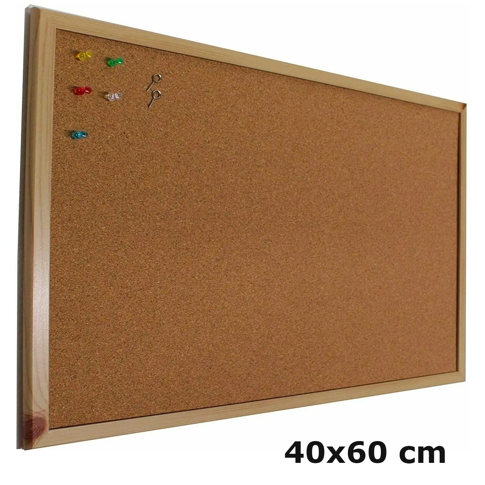 MAXIA MARKET - Tablero de corcho pared con marco madera (suro pared).  Pizarra corcho como panel o tablón calendario,mapa,fotos