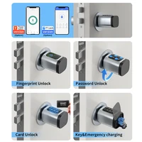 RAYKUBE V1 Adjustable TT Lock/ Tuya Bluetooth Smart Fingerprint Digital Cylinder Lock with APP/Password/RFID Card/Key  unlock - Image 3