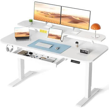 Electric Standing Desk with Drawers – Height Adjustable Sit-Stand 1