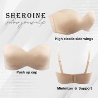 Sheroine Strapless Bra for Plus Size Woman Push Up Seamless Underwire for Large Breasts High Support & Smoothing Unpadded - Image 4