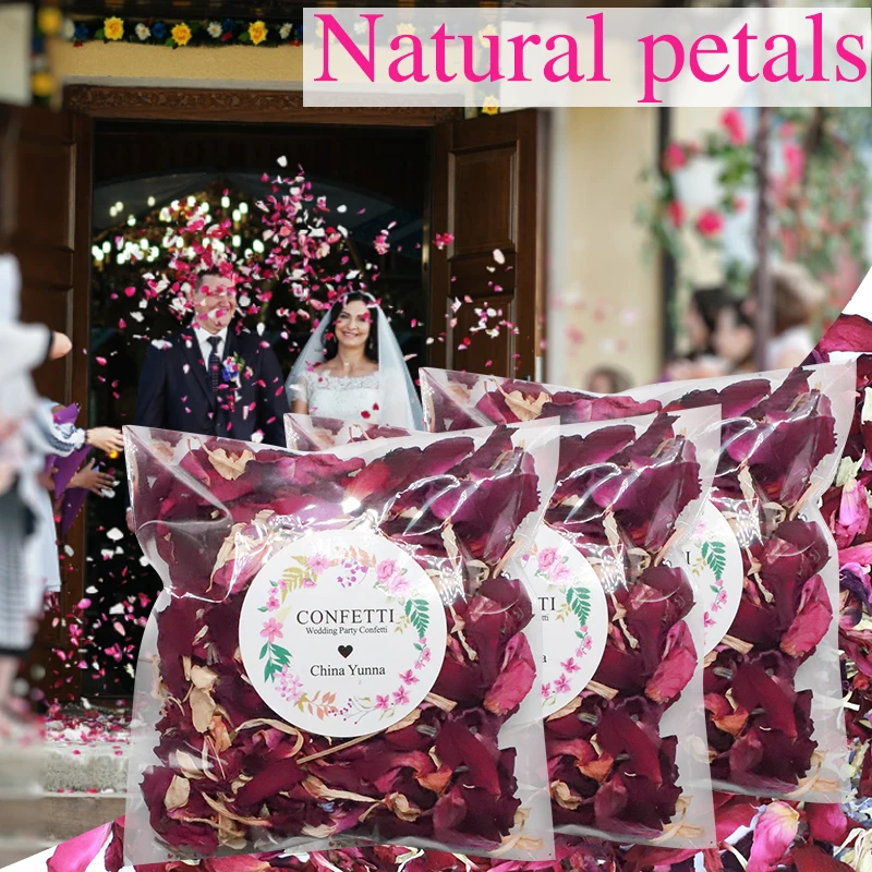 20/30/50 Pcs Rose Petals Wedding Biodegradable Confetti Dried Natural