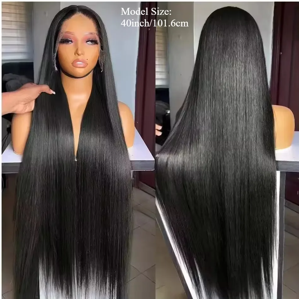 40 Inch 13x6 HD Bone Straight Lace Front Wigs Human Hair 13x4 5x5 Brazilian Remy Hair Transparent Lace Frontal Wig For Women 3
