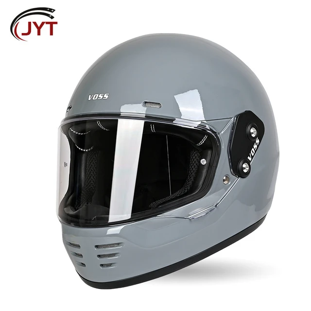 Caschi moto da uomo stile classico Bluetooth casco integrale ABS