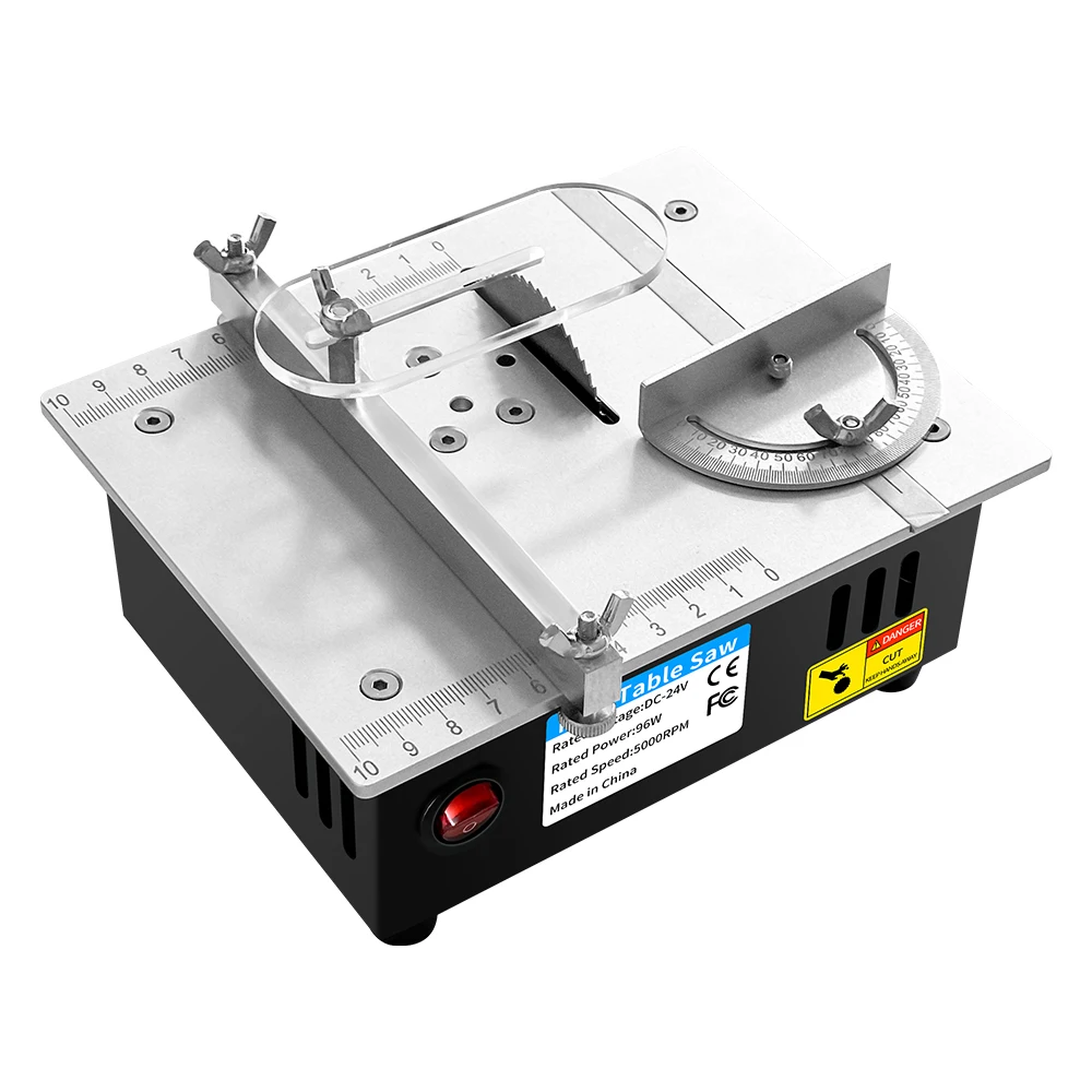 DIY Mini Table Saw 96W 5000RPM Compact Cutting Machine For PCB Wood Acrylic Aluminum with Adjustable Speed EU/US Plug